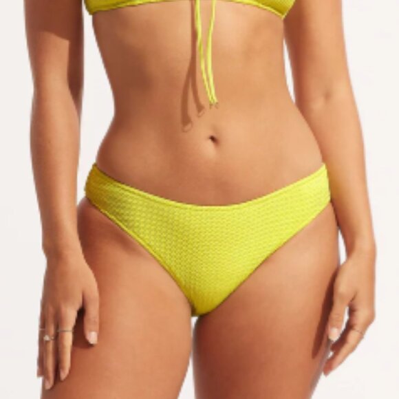 Seafolly Sea Dive Hipster Bikini Bottom Wild Lime US4 - Picture 1 of 11